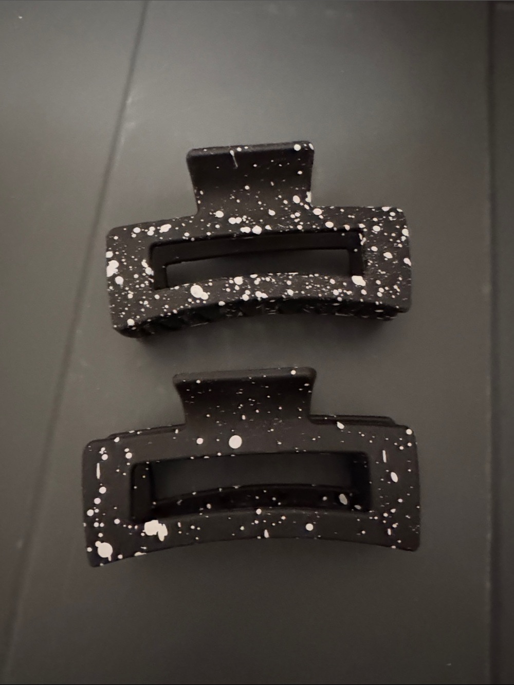 Black Speckled Hair Claw Clip for Kids - 2 Pack